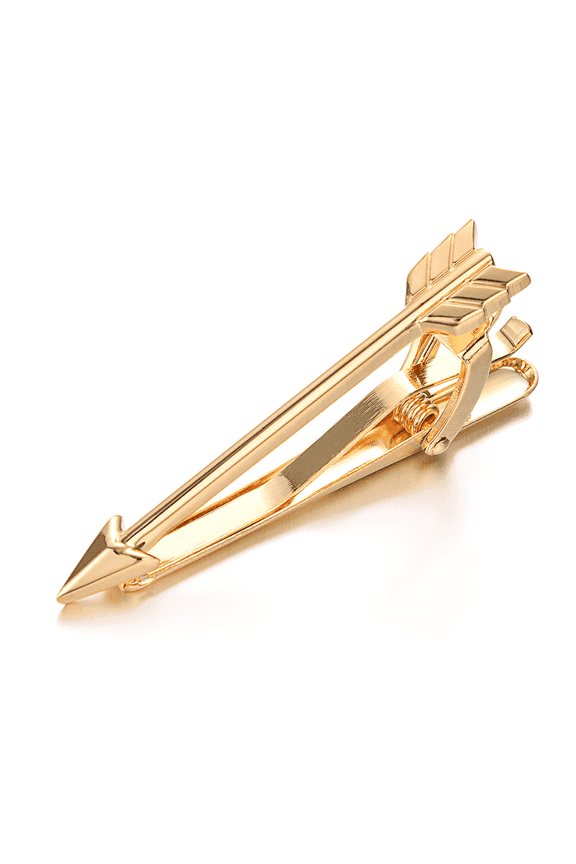 Novelty Arrow Tie Clips Gold Plated Cool Necktie Clips for Men Stylish Business Wedding Tie Pins Jewelry