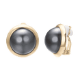 thumbnail image 1 of Yoursfs Grey Pearl Large Clip on Earrings for Women Non Pierced Ears 18K Gold Plated Hypoallergenic Elegant Fake Pearl Earring Fashion Jewelry, 1 of 7