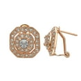 thumbnail image 1 of Yoursfs Rhinestone Clip on Stud Earrings for Women Pierced Ear Hypoallergenic CZ Large Earrings Gold Plated Jewelry for Bridal Wedding, 1 of 6