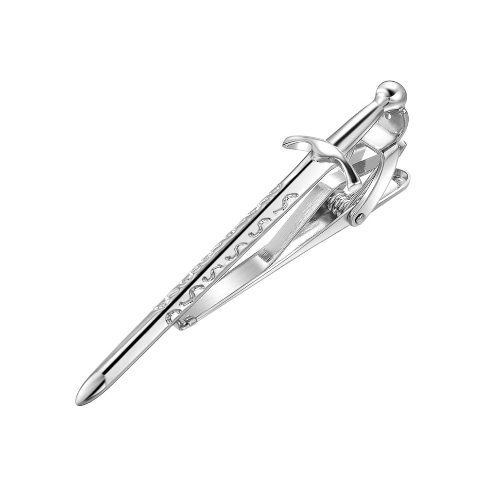 Yoursfs Scottish Sword Tie Clips for Mens Tie Pin Accessories Jewelry Stainless Steels Silver