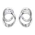 thumbnail image 1 of Yoursfs Double Hoop Silver Earrings For Women Pireced Ears Hypoallergenic Stud Earrings Fashion Jewelry, 1 of 4