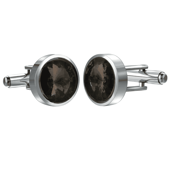 Yoursfs Stylish Crystal Cufflinks Round Cufflinks for Men Wedding Formal Cufflinks Gift