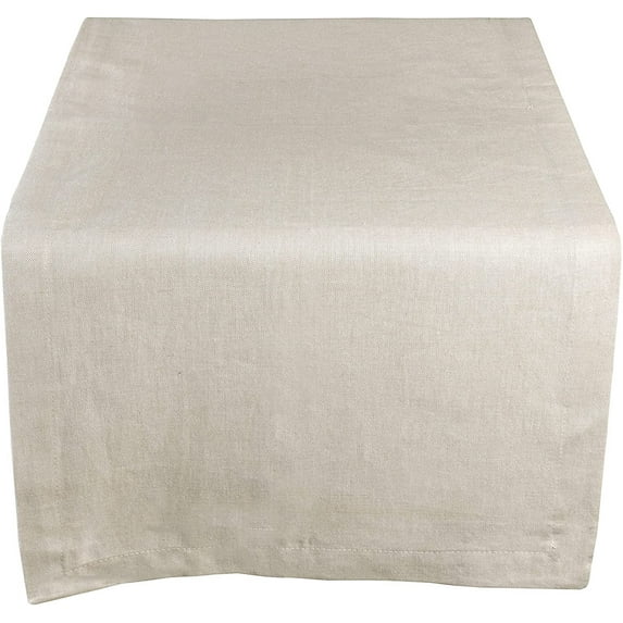 Yourtablecloth Chambray Table Runner Natural, 14 x 72