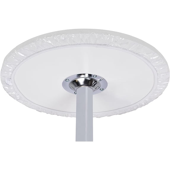Yourtablecloth Heavy Duty Clear Vinyl Round Fitted Tablecloth Table Cover Elasticized Tablecloth Great for Protecting Your fine Tables and Table Linen 36"