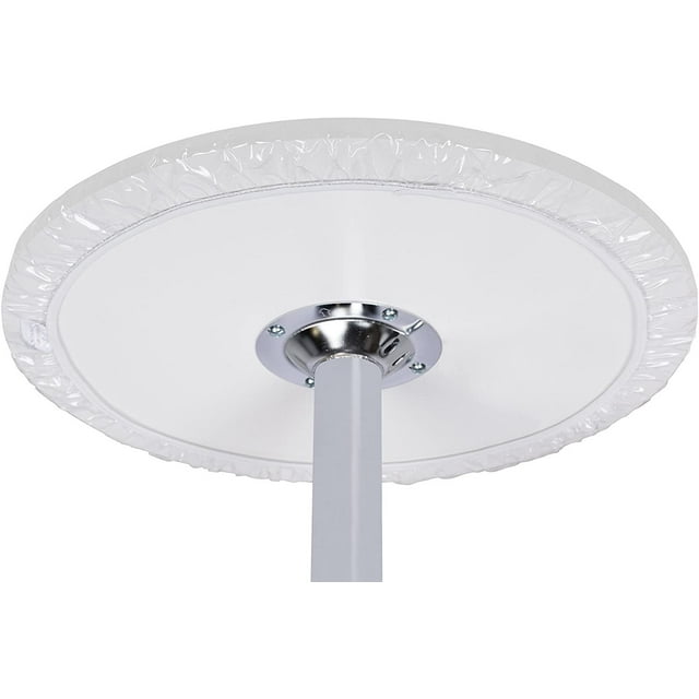Yourtablecloth Heavy Duty Clear Vinyl Round Fitted Tablecloth Table Cover Elasticized Tablecloth Great for Protecting Your fine Tables and Table Linen 60