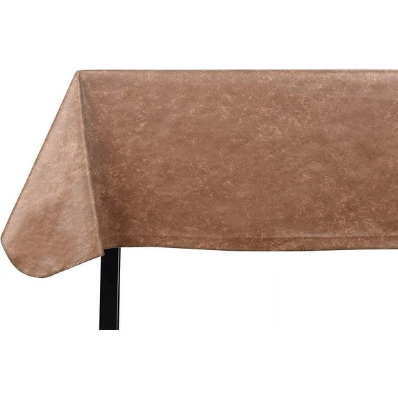 Yourtablecloth Heavy Duty Vinyl Rectangle or Square Tablecloth 6 Gauge Heavy Duty Tablecloth Flannel Backed Wipeable Tablecloth with Vivid Colors & Many Sizes 52 x 108 Camel Print