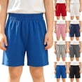 thumbnail image 1 of Yourumao Boys Bermuda Shorts Elastic Waist Loose Fit Shorts for Going Out Solid Basic Summer Casual Wear Bottoms with Pockets 2-13Years, 1 of 7