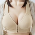 thumbnail image 1 of Yourumao Bras for Women Full Coverage Plus Size No Wire Push Up Bra Front Closure Solid Breathable Bralettes Wireless Lift Bra, 1 of 3