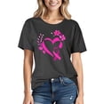 thumbnail image 1 of Yourumao Breast Cancer Shirt for Women Pink Ribbon Crew Neck Short Sleeve Graphic T Shirt Breast Cancer Gift for Survivors and Supporters, 1 of 3