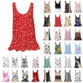 thumbnail image 1 of Yourumao Ruffle Hem Tank Tops for Women Scoop Neck Sleeveless Shirts Floral Flowy Casual Tanks Summer Going Out Tshirts, 1 of 5