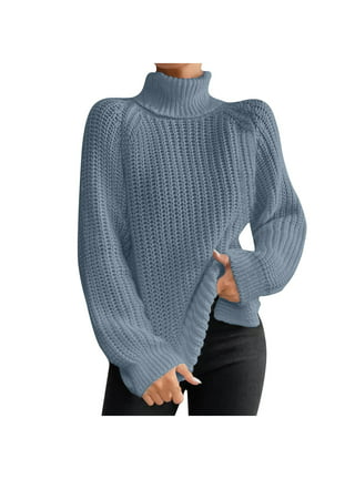 ORVIS Soft Chenille Marled Blue V-Neck Tunic Sweater in 2023