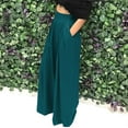 thumbnail image 1 of Yourumao Wide Leg Pants for Women Women's Flowy Wide Leg High Waist Pleated Palazzo Pants Trousers with Pockets, 1 of 8