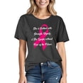 thumbnail image 1 of Yourumao Womens Breast Cancer Awareness Shirts Short Sleeve Pink Ribbon Graphic Tshirt Crewneck Breast Cancer Tops for Going Out, 1 of 3