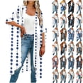 thumbnail image 1 of Yourumao Womens Kimonos Floral Open Front Half Sleeve Beach Cover Up Loose Swim Suit Coverup Cardigan Resort Poolside Bathings Suits Coverups, 1 of 6