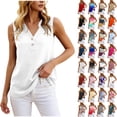 thumbnail image 1 of Yourumao Womens Tank Tops Button Up Henley Shirts Sleeveless Color Block Tunics Loose Fit Tshirts Summer Outdoor Blouses, 1 of 6