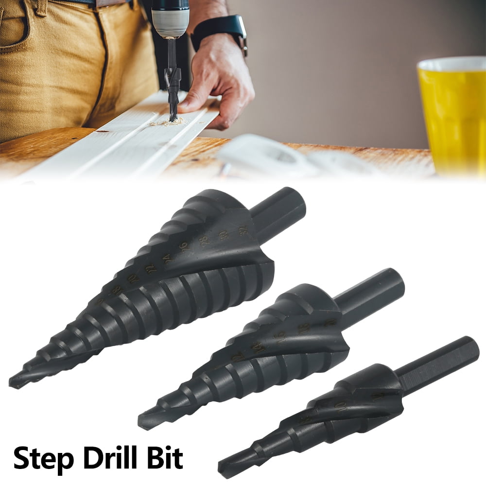 Yous Auto 15 Sizes Triangle Shank Step Drill Bit 432mm High Speed