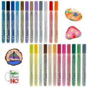PINTAR Metallic Markers Paint - Metallic Paint Pens Fine Point - Fine Tip  Paint Pens - Acrylic Markers Paint Pens - Acrylic Paint Pens for Rock  Painting, Wood, Glass, Leather, Shoes - Pack of 14 