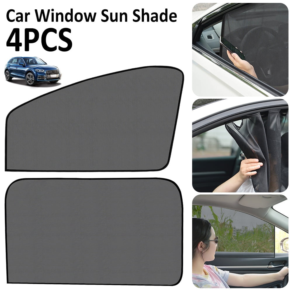 Yous Auto 4Pcs Car Window Sun Shades Front Rear UV Protection with Magnetic Block Walmart