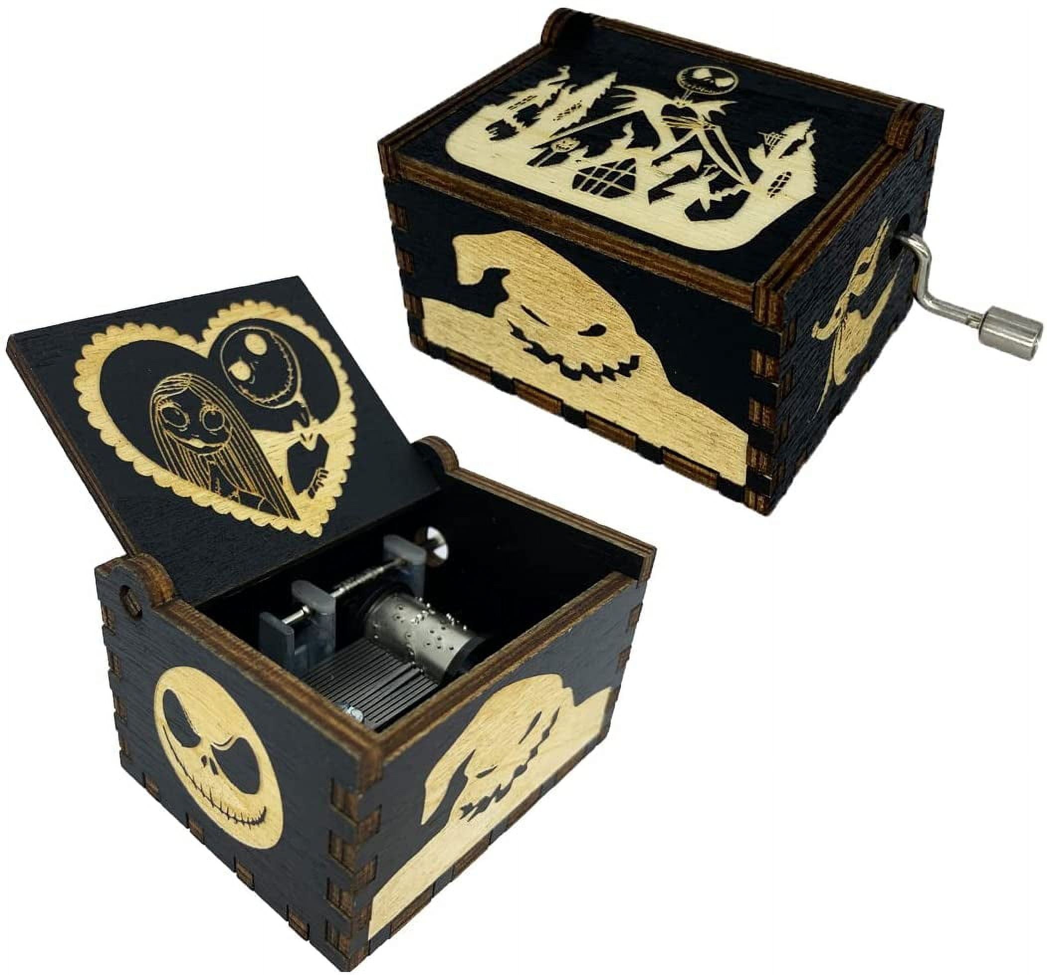 Youtang The Nightmare Before Christmas Music Box Hand Crank Engraved ...