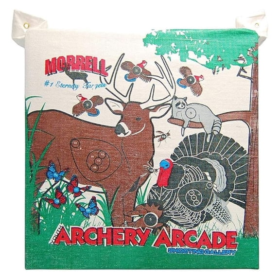 Youth 18 Pound Children's Arcade Field Point Archery Bag Target for 30 Pound Bows with 2 Shooting Sides and Over 20 Animals