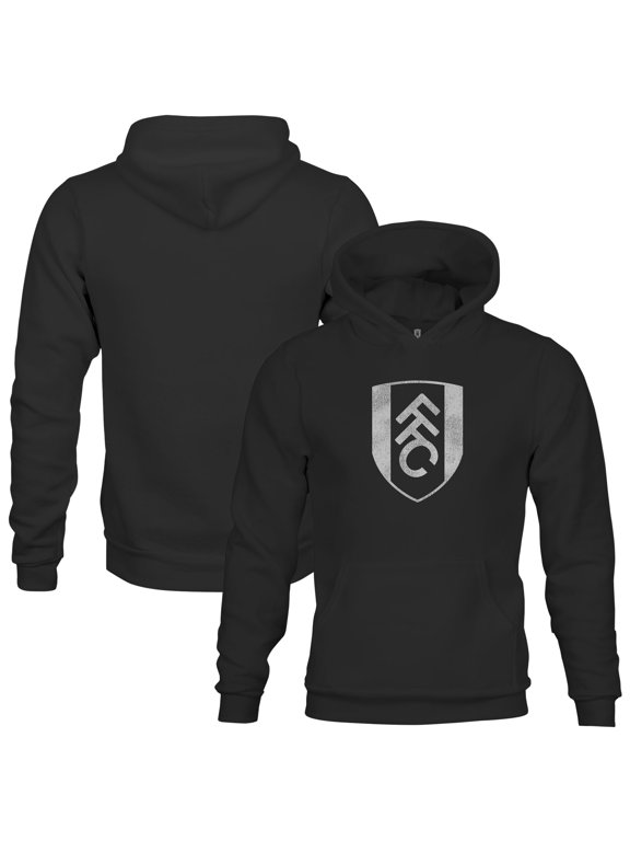Youth 1863FC Black Fulham Mono Badge Fleece Pullover Hoodie