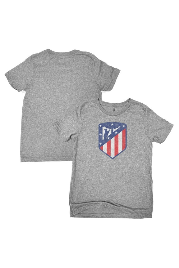 Youth 1863FC Heather Gray Atletico de Madrid Color Badge T-Shirt