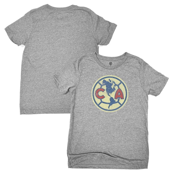 Youth 1863FC  Heather Gray Club America Color Badge T-Shirt