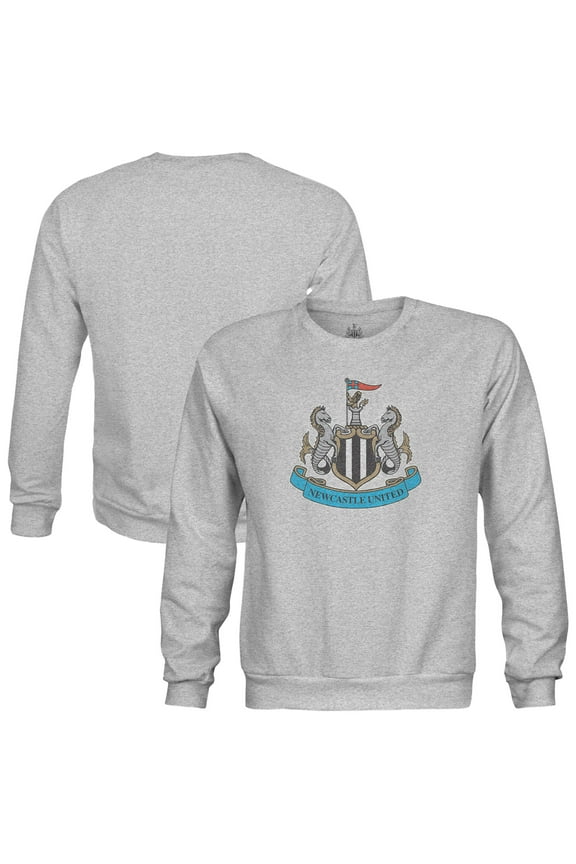 Youth 1863FC  Heather Gray Newcastle United Color Badge Pullover Sweatshirt