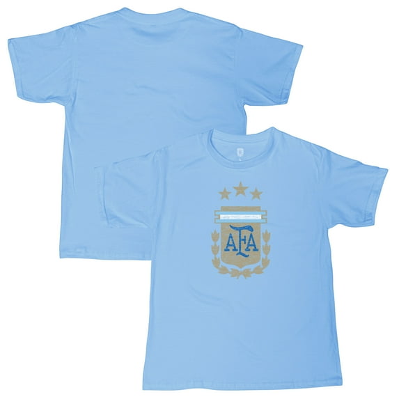 Youth 1863FC Light Blue Argentina National Team Badge T-Shirt
