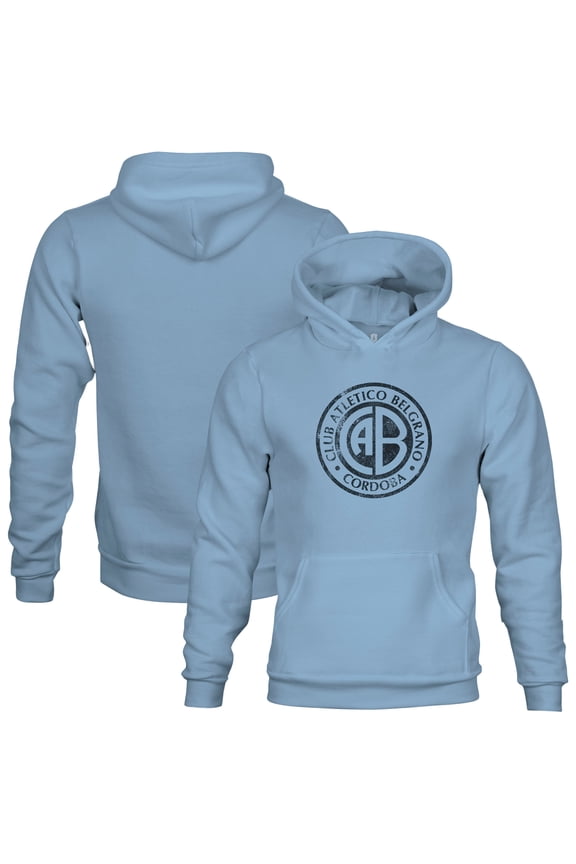 Youth 1863FC Light Blue Club Atletico Belgrano Mono Badge Fleece Pullover Hoodie