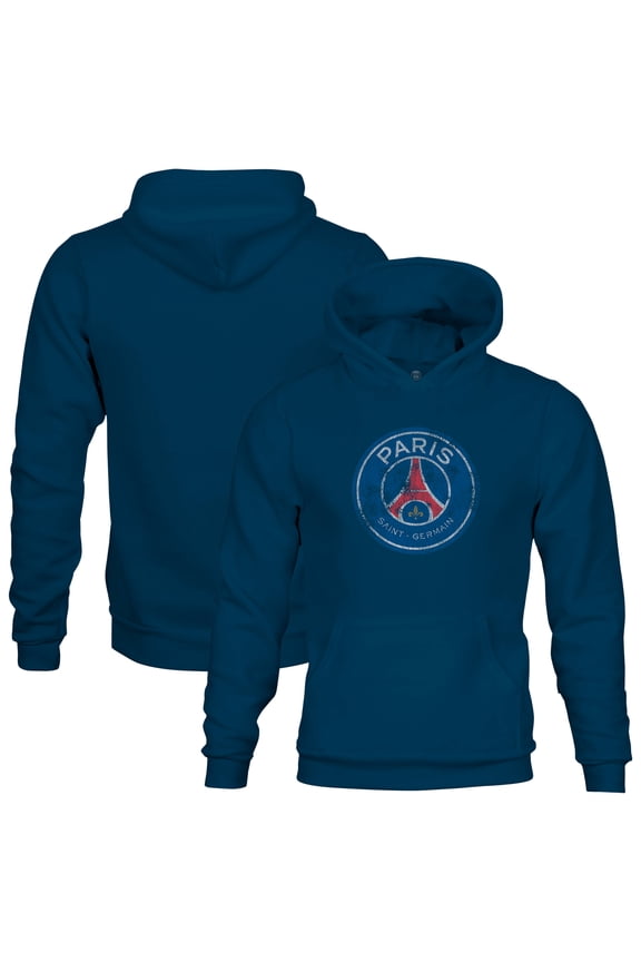 Youth 1863FC Navy Paris Saint-Germain Color Badge Fleece Pullover Hoodie