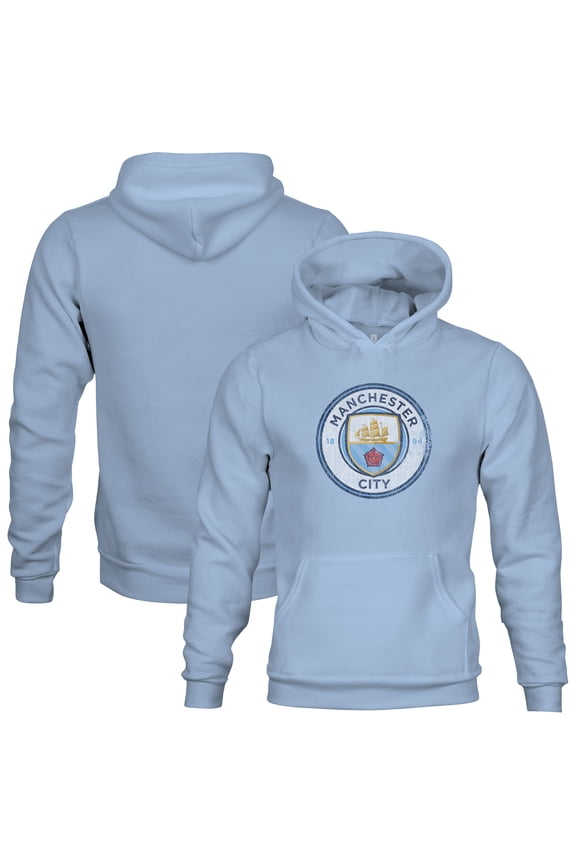 Youth 1863FC Sky Blue Manchester City Color Badge Fleece Pullover Hoodie
