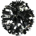 thumbnail image 1 of Youth 2-Color Metallic Cheerleading Pom Mblk/Msil, 1 of 1