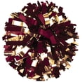 thumbnail image 1 of Youth 2-Color Metallic Cheerleading Pom Mmar/Mgold, 1 of 1