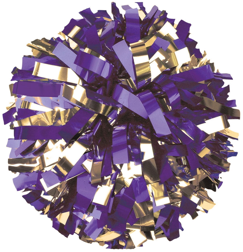 Youth 2-Color Metallic Cheerleading Pom Mpur/Mgold - Walmart.com