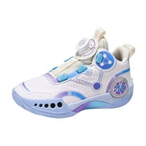 Youth 2024 New Mesh Children's Basketball Shoes Boys' Rotating Button Sports Shoes Medium And Large Children's Shoes Kids Chose Shoes for Girls Age 10 Tennis Shoes for Toddler Girls And Tennis Shoes