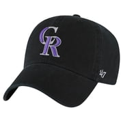 Youth 47 Black Colorado Rockies Clean Up Adjustable Hat