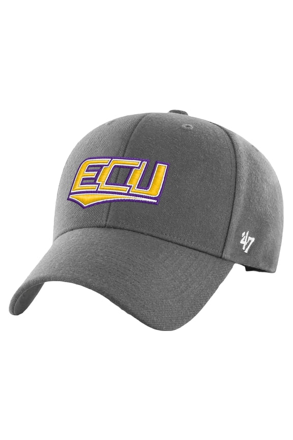 Youth '47 Charcoal ECU Pirates Basic MVP Adjustable Hat