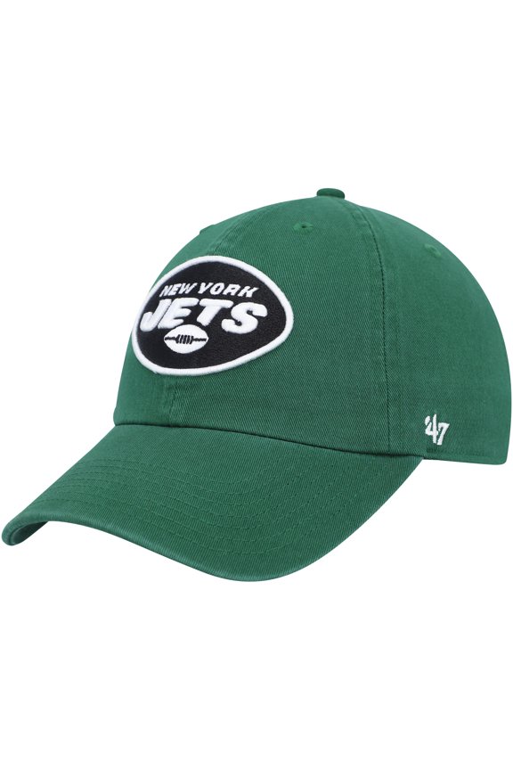 Youth '47 Green New York Jets Logo Clean Up Adjustable Hat