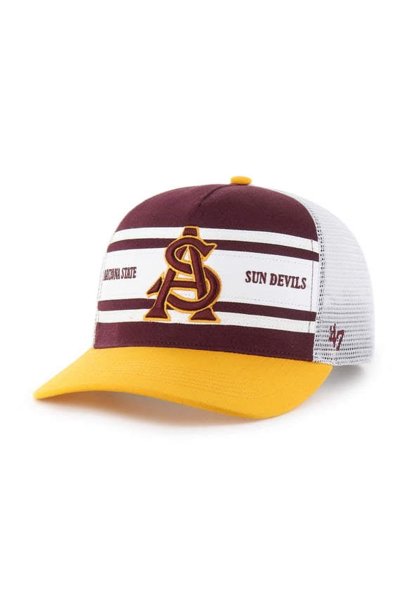 Youth '47 Maroon/Gold Arizona State Sun Devils Super Stripe Hitch Adjustable Trucker Hat