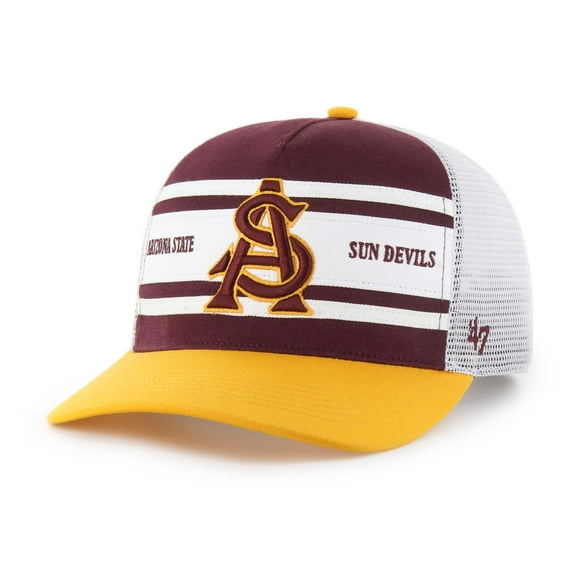 Youth '47 Maroon/Gold Arizona State Sun Devils Super Stripe Hitch Adjustable Trucker Hat