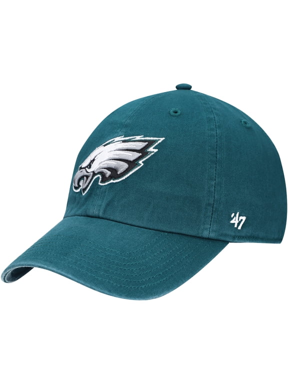 Youth '47 Midnight Green Philadelphia Eagles Logo Clean Up Adjustable Hat