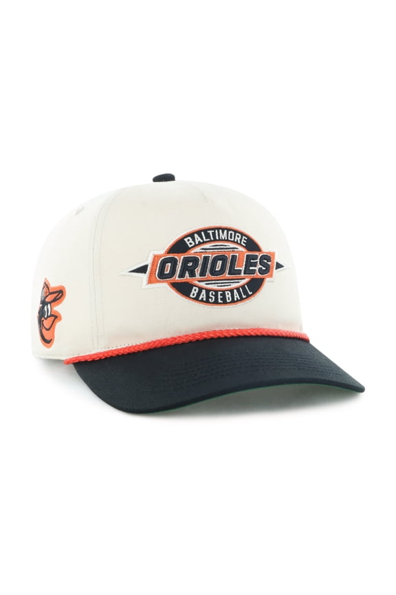 Men's '47 Natural/Black Baltimore Orioles Frame Out Hitch Adjustable Hat