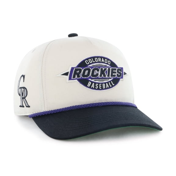 Youth '47 Natural/Black Colorado Rockies Frame Out Hitch Adjustable Hat
