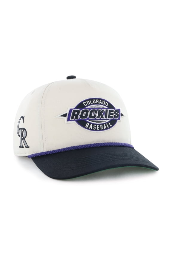 Youth '47 Natural/Black Colorado Rockies Frame Out Hitch Adjustable Hat