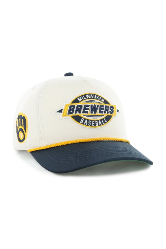 Men's '47 Natural Milwaukee Brewers Frame Out Hitch Adjustable Hat