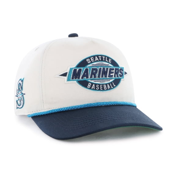 Youth '47 Natural/Navy Seattle Mariners Frame Out Hitch Adjustable Hat