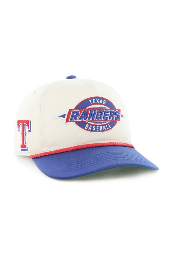 Youth '47 Natural/Royal Texas Rangers Frame Out Hitch Adjustable Hat