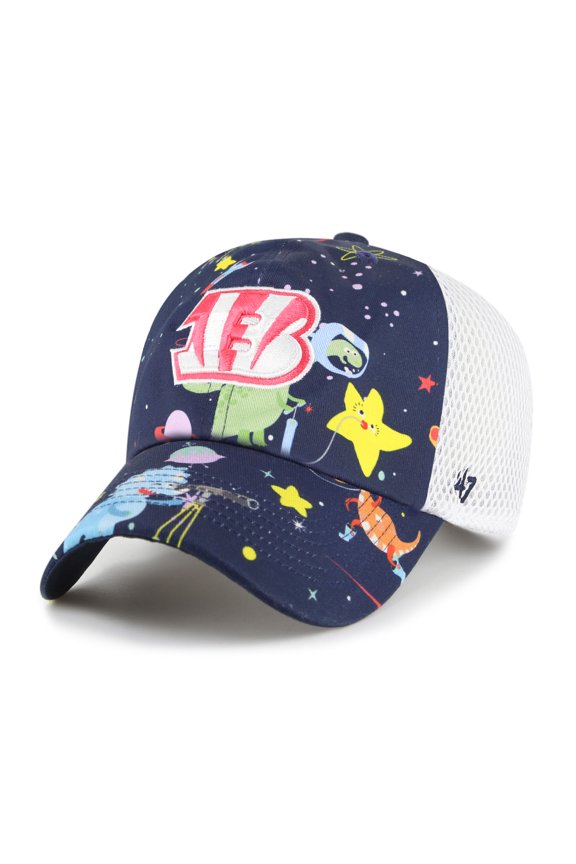 Youth-'47  Navy Cincinnati Bengals Space Dino Adjustable Trucker Hat