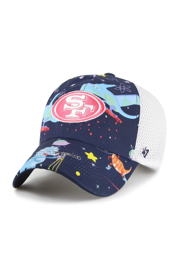 Youth-'47  Navy San Francisco 49ers Space Dino Adjustable Trucker Hat